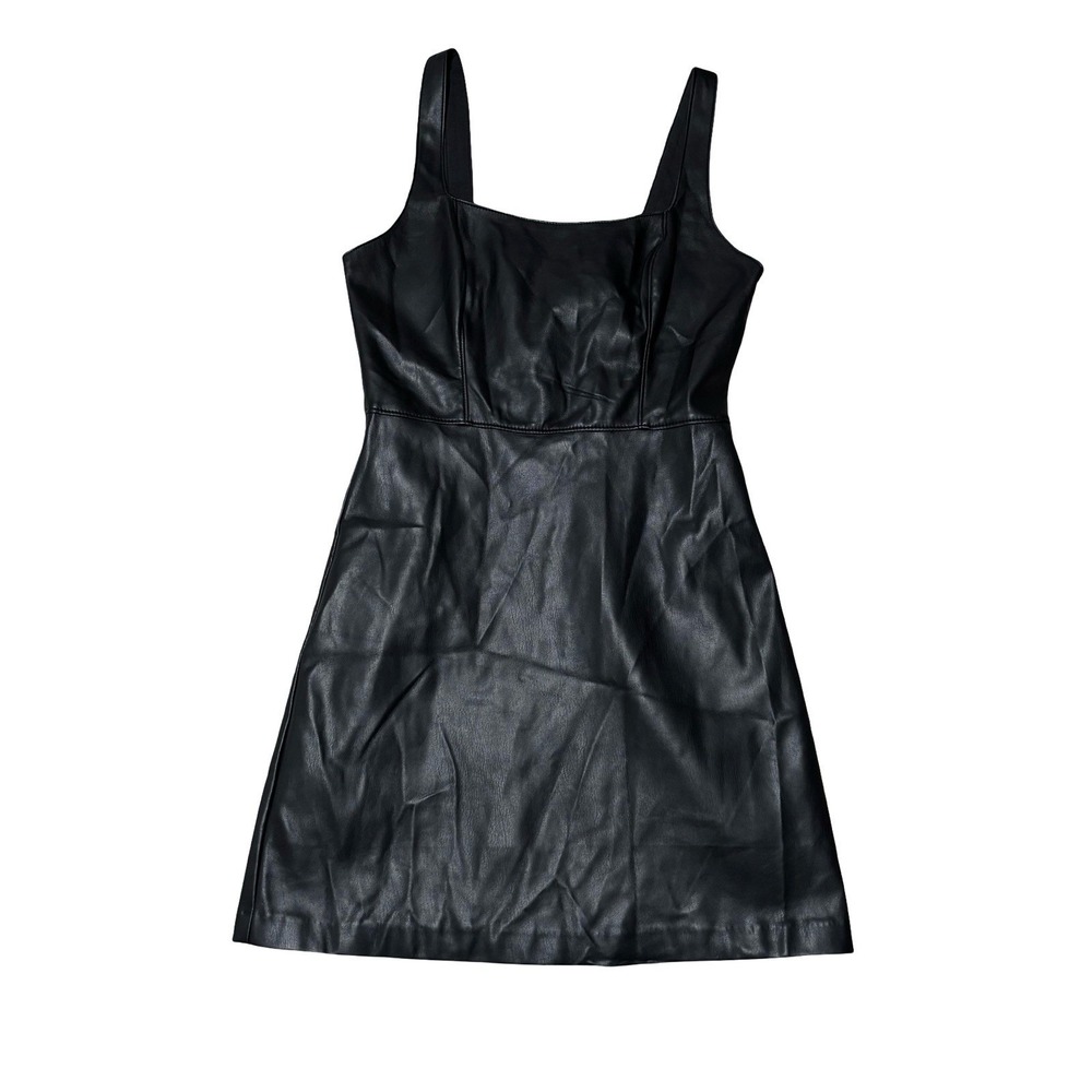 Abercrombie & Fitch Women's Black Faux Leather Mini‎ Dress Size XS 15 x 32